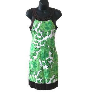 Vintage Bethany Hawaiian Linen Floral Resort Dress